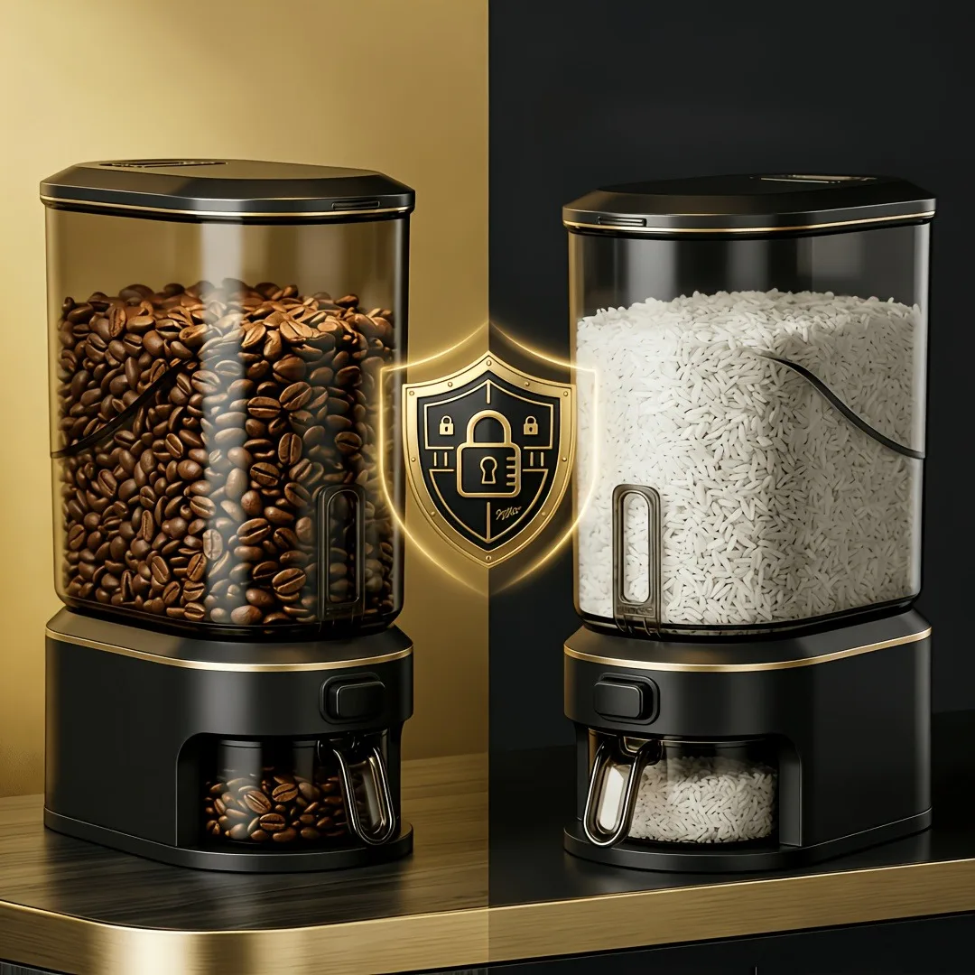 Black transparent Dry Foods Dispenser - Image 5