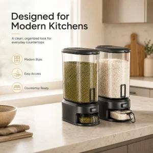 Black transparent Dry Foods Dispenser - Thumbnail Image 3