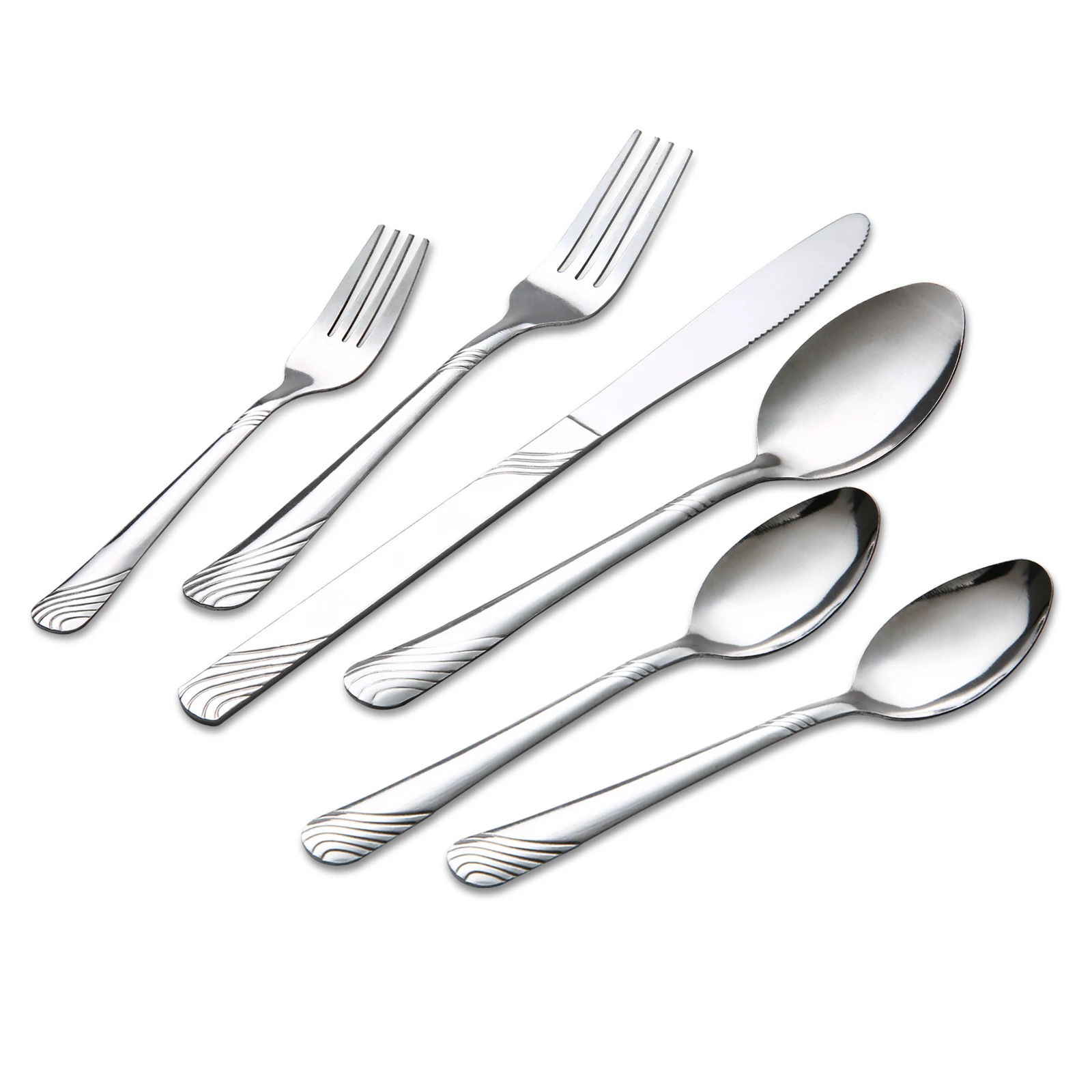 Stainless Steel Flatware Set Service for 8 - Image 1