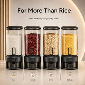 Black transparent Dry Foods Dispenser - Thumbnail Image 2