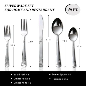 Stainless Steel Flatware Set Service for 8 - Thumbnail Image 2