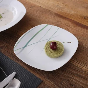 White Porcelain Ceramic Tableware Dinnerware Set - Thumbnail Image 6