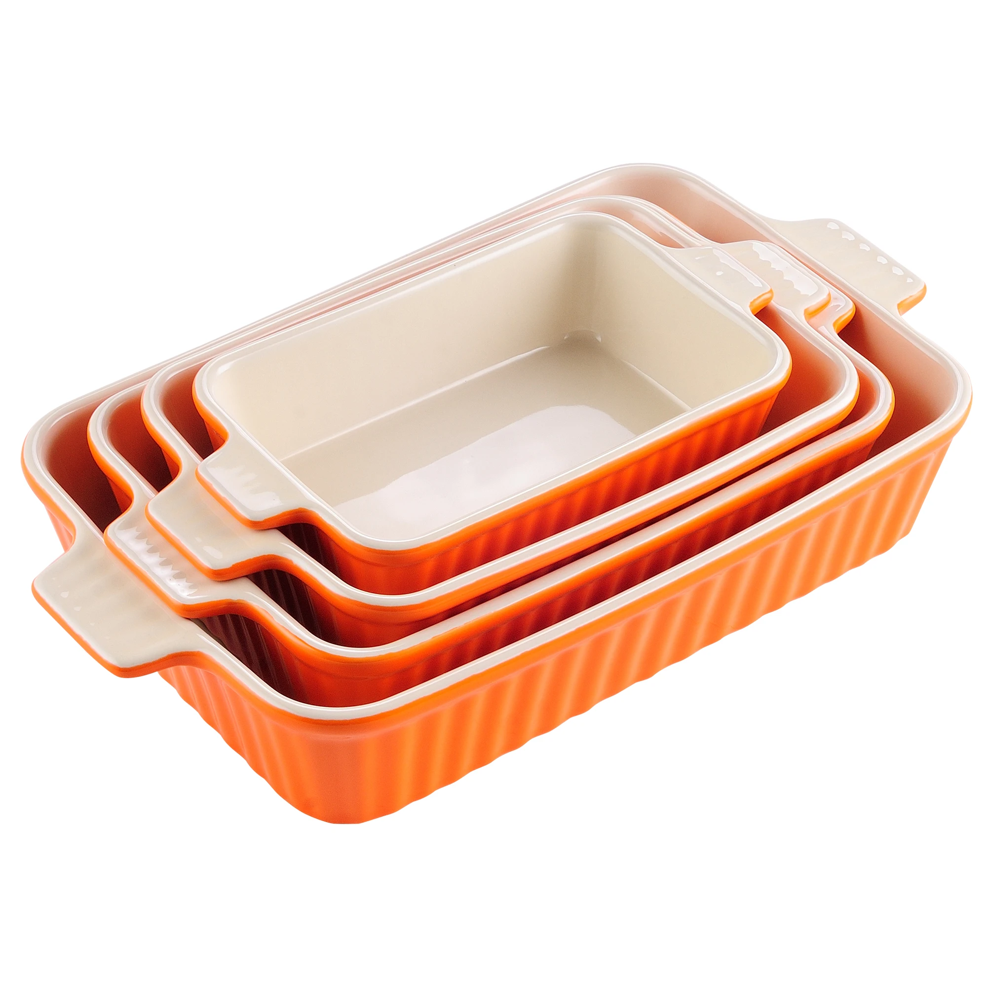 4-Piece Ceramic Baking Dish Set - Image 5