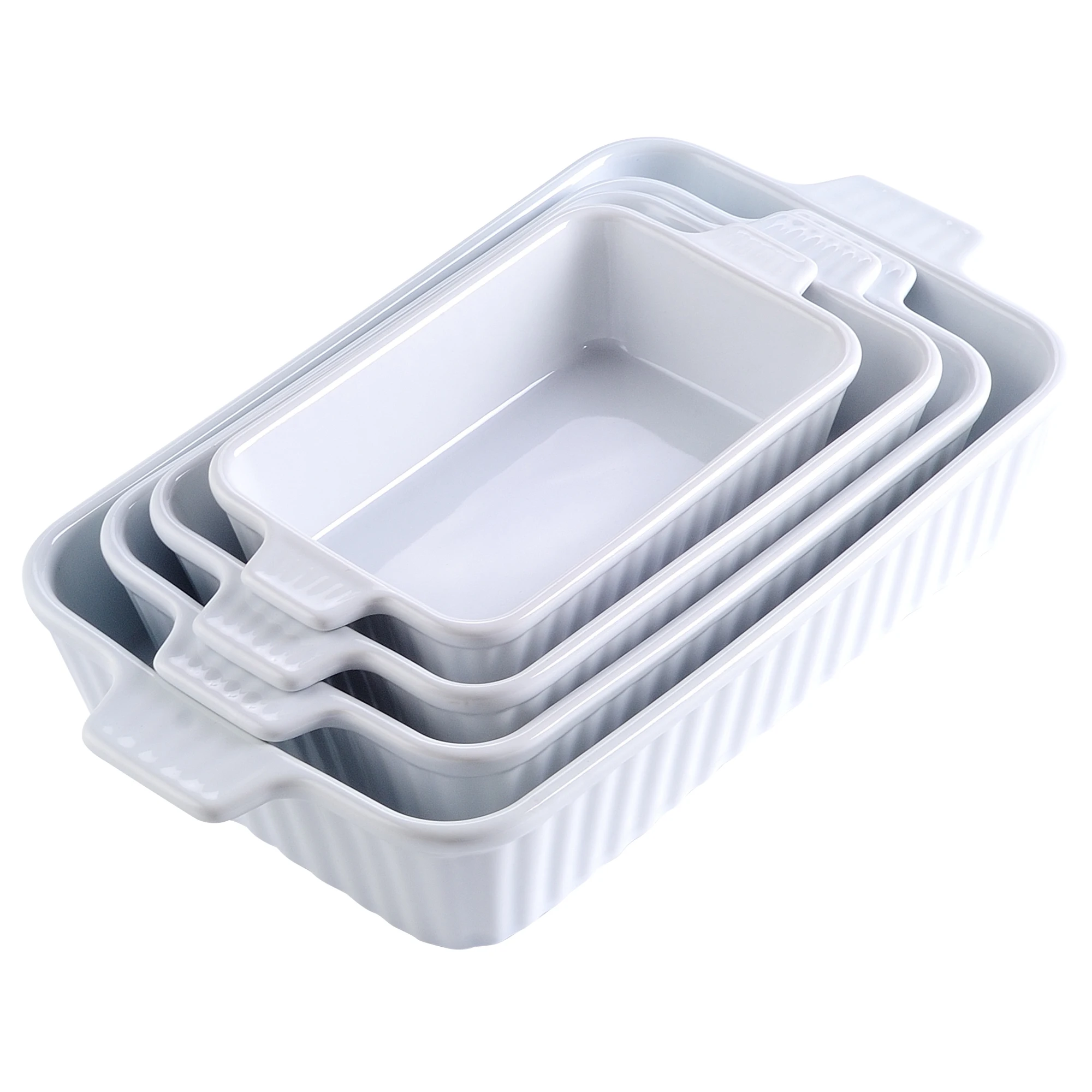 4-Piece Ceramic Baking Dish Set - Image 4