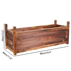 Wooden Indoor/Outdoor Raised Bed Planter. - Thumbnail Image 4