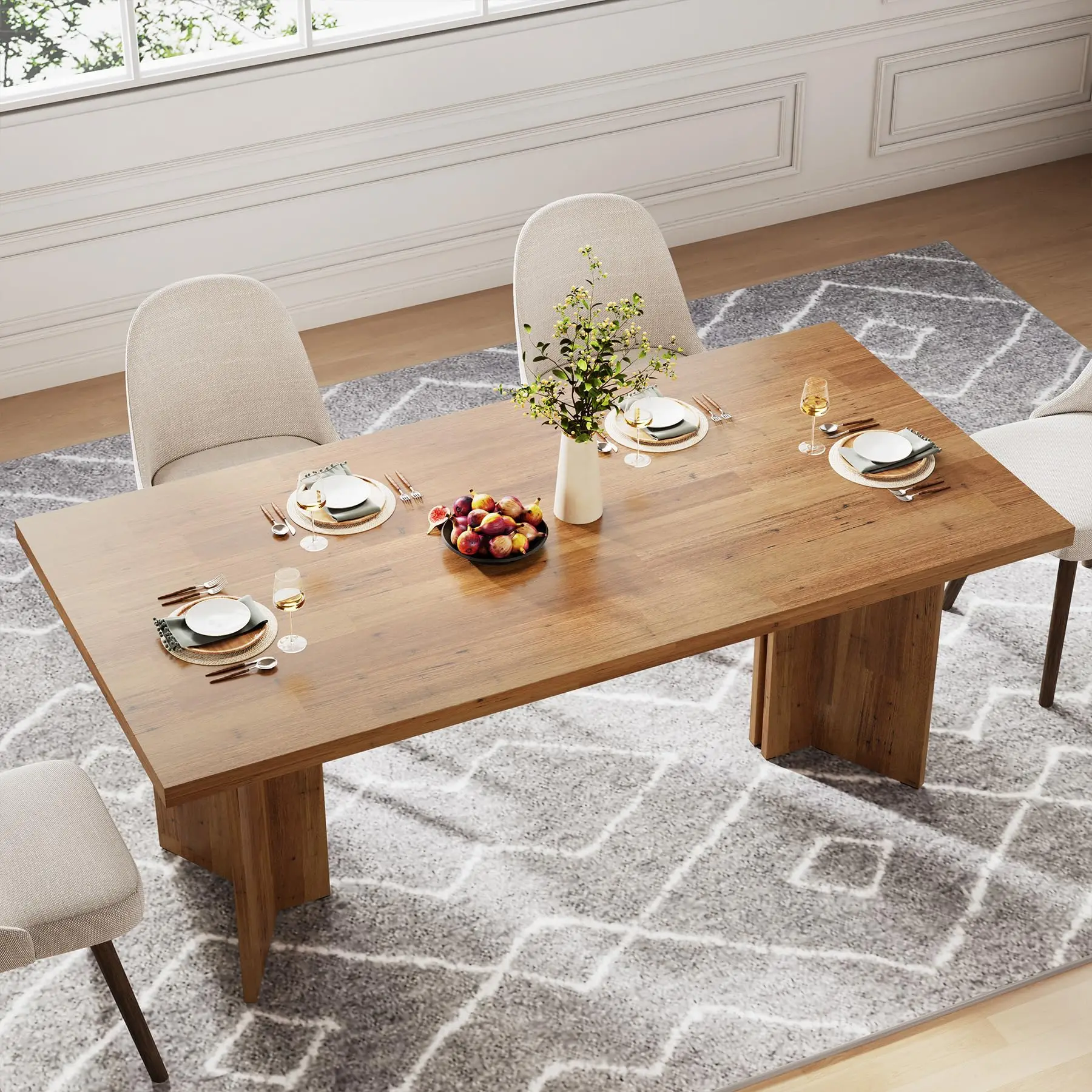 Farmhouse 63" Rectangular Dining Table - Image 4