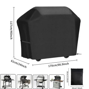 Heavy Duty BBQ Grill Cover with Adjustable Straps - Thumbnail Image 5
