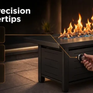 43" Rectangular Propane Fire Pit - Thumbnail Image 5