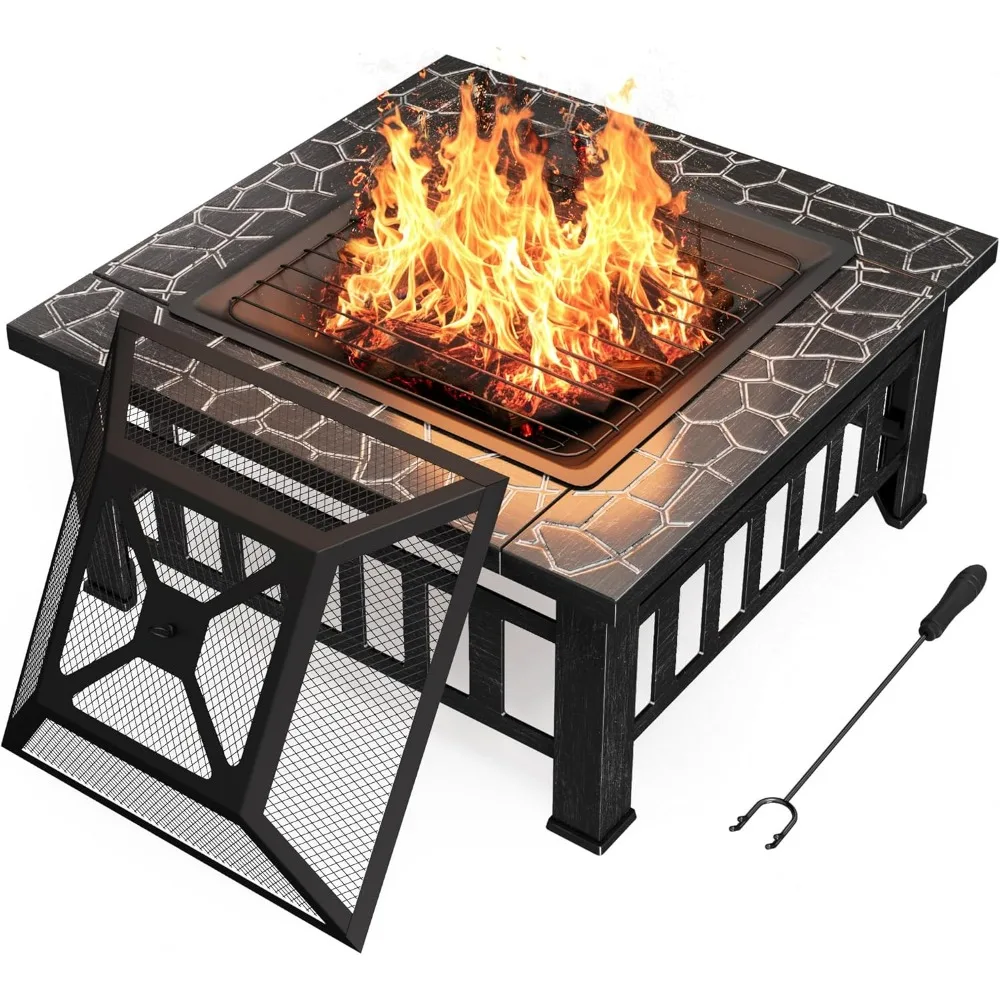 32" Outdoor Fire Pit w/ waterproof cover. - Image 1