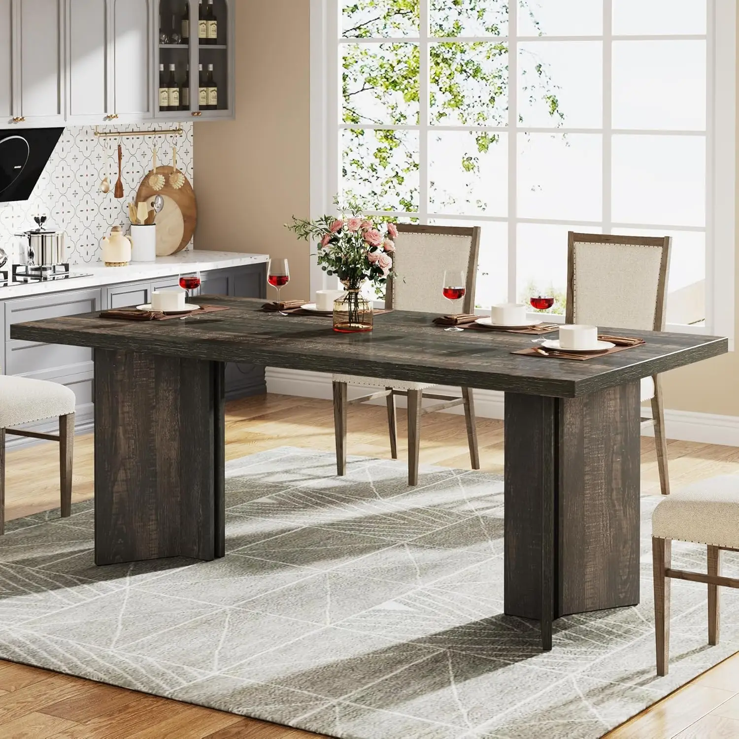 Farmhouse 63" Rectangular Dining Table - Image 5