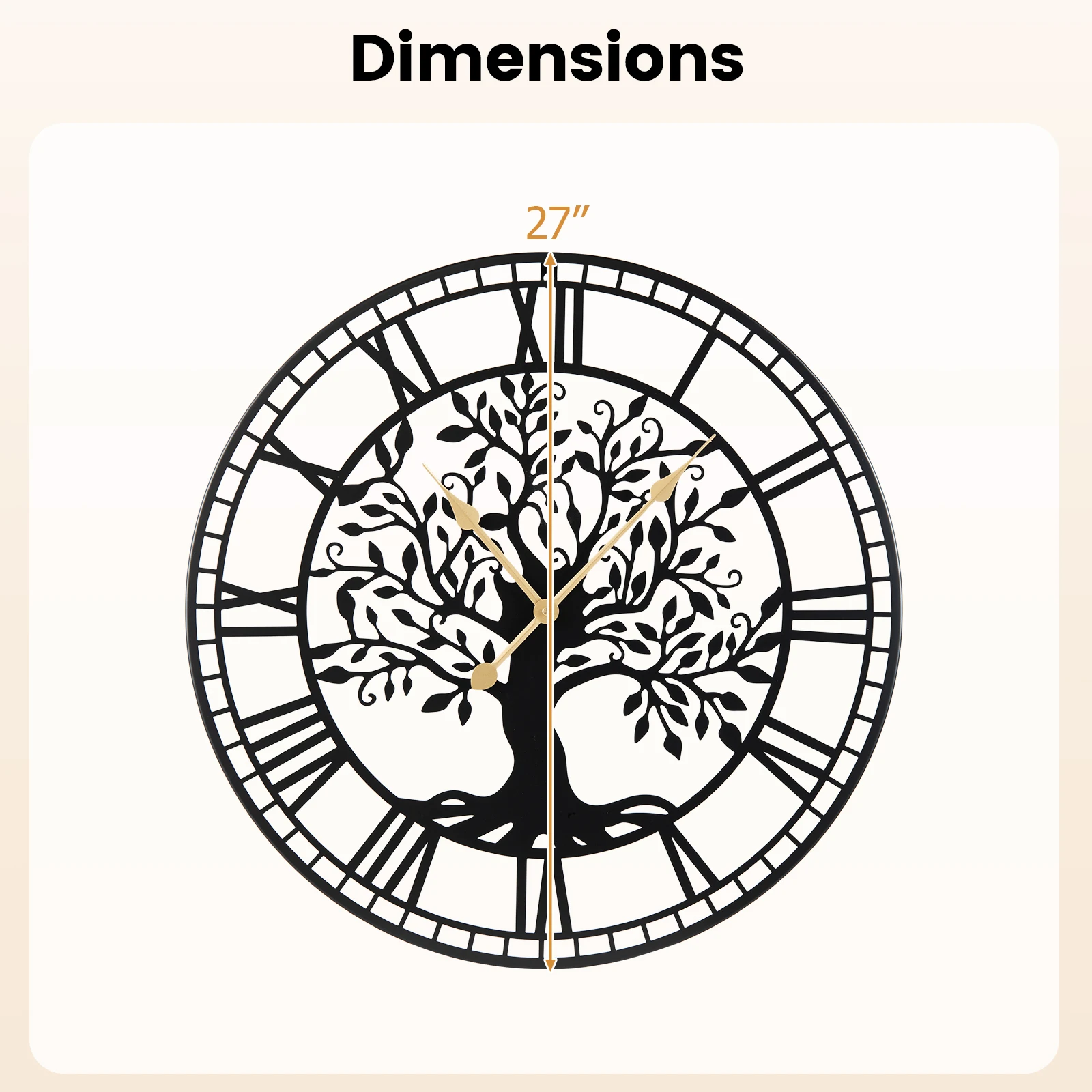 27” Tree of Life Clock - Image 5