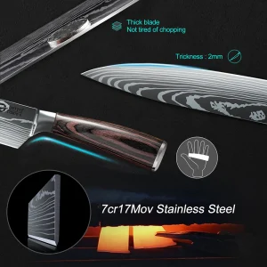 Kitchen Knife Set, Stainless Steel - Thumbnail Image 4