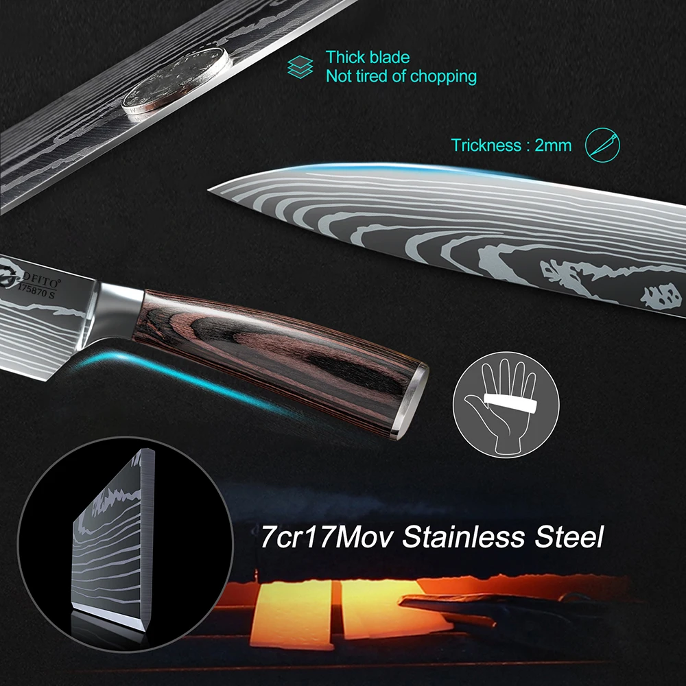 Kitchen Knife Set, Stainless Steel - Image 4