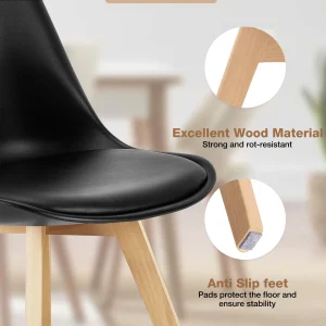 PU Leather Dining Chairs Set of 4 - Thumbnail Image 3