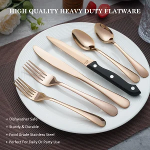 24Pcs Stainless Steel Flatware Set - Thumbnail Image 3