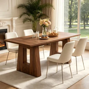 Mid Century Rectangular 63" Dining Table - Thumbnail Image 6