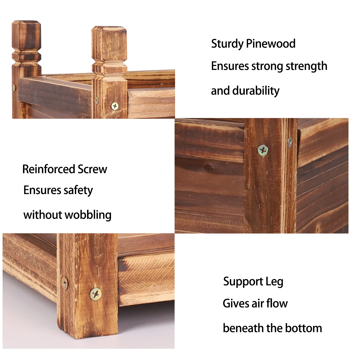 Wooden Indoor/Outdoor Raised Bed Planter. - Image 3