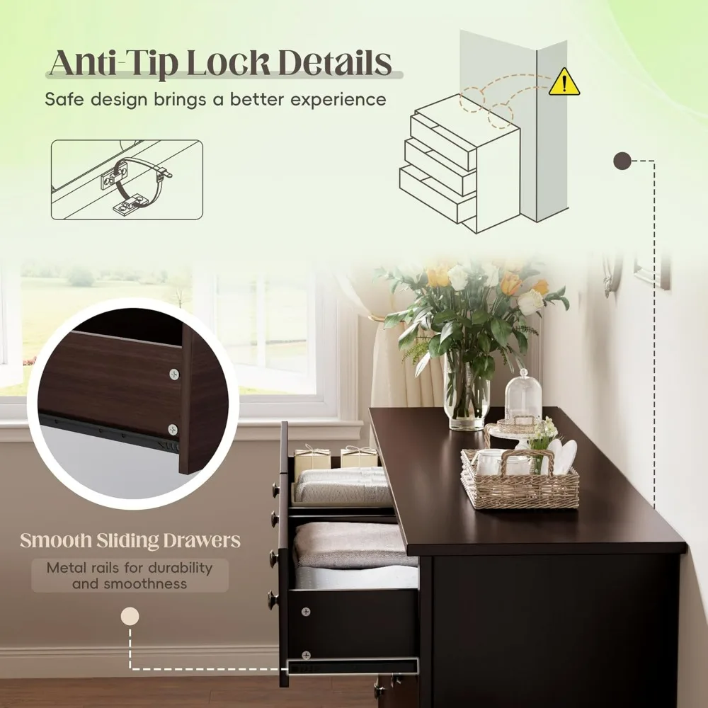 6 Drawer Dresser - Image 4