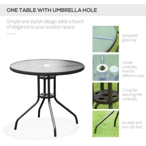 6 Piece Patio Dining Set with Umbrella. - Thumbnail Image 4