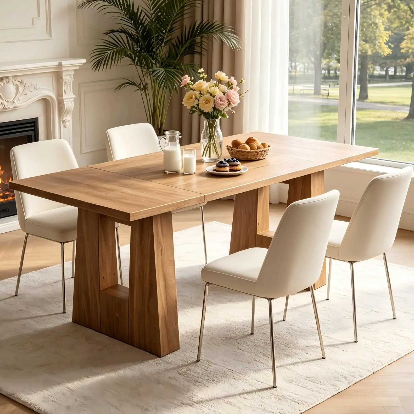 Mid Century Rectangular 63" Dining Table - Image 7