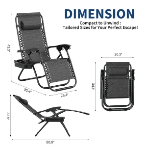 2 Pack Zero Gravity Chair - Thumbnail Image 4