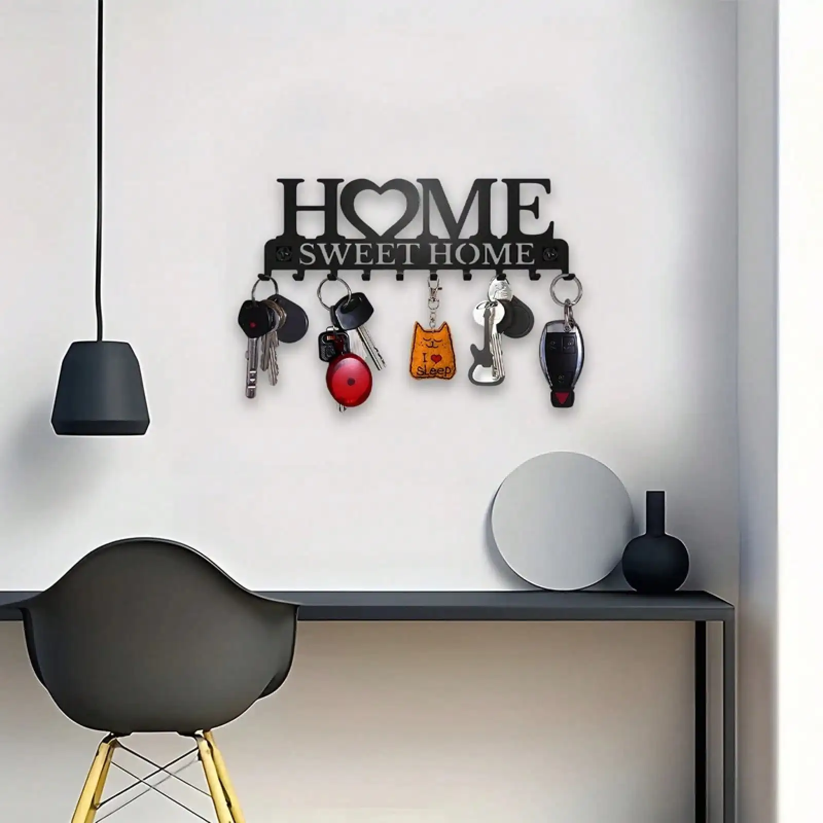 Home Sweet Home Key Rack, 10 Hooks - Image 6