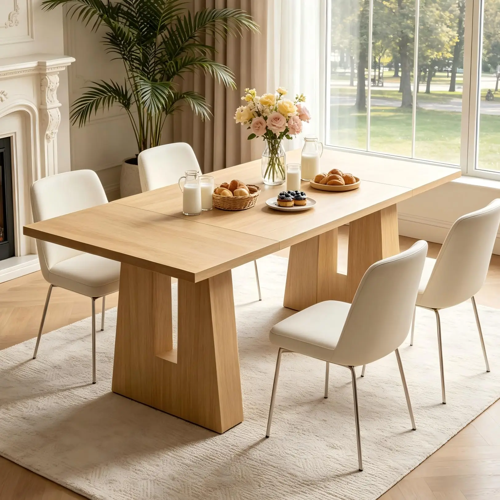 Mid Century Rectangular 63" Dining Table - Image 4