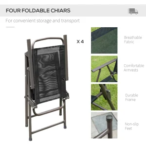 6 Piece Patio Dining Set with Umbrella. - Thumbnail Image 5