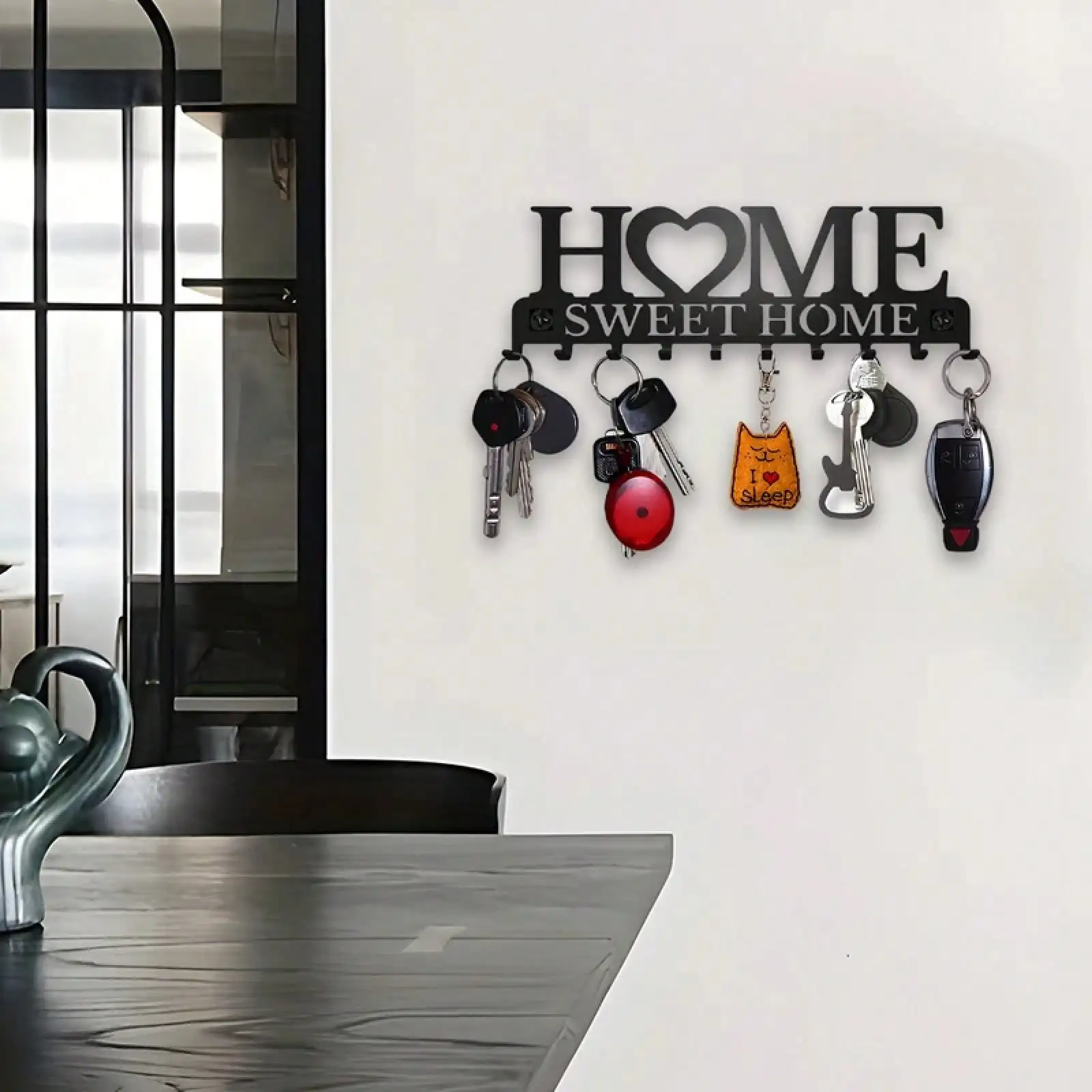 Home Sweet Home Key Rack, 10 Hooks - Image 2