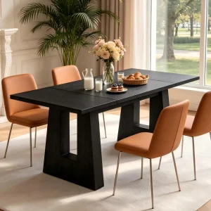 Mid Century Rectangular 63" Dining Table - Thumbnail Image 5