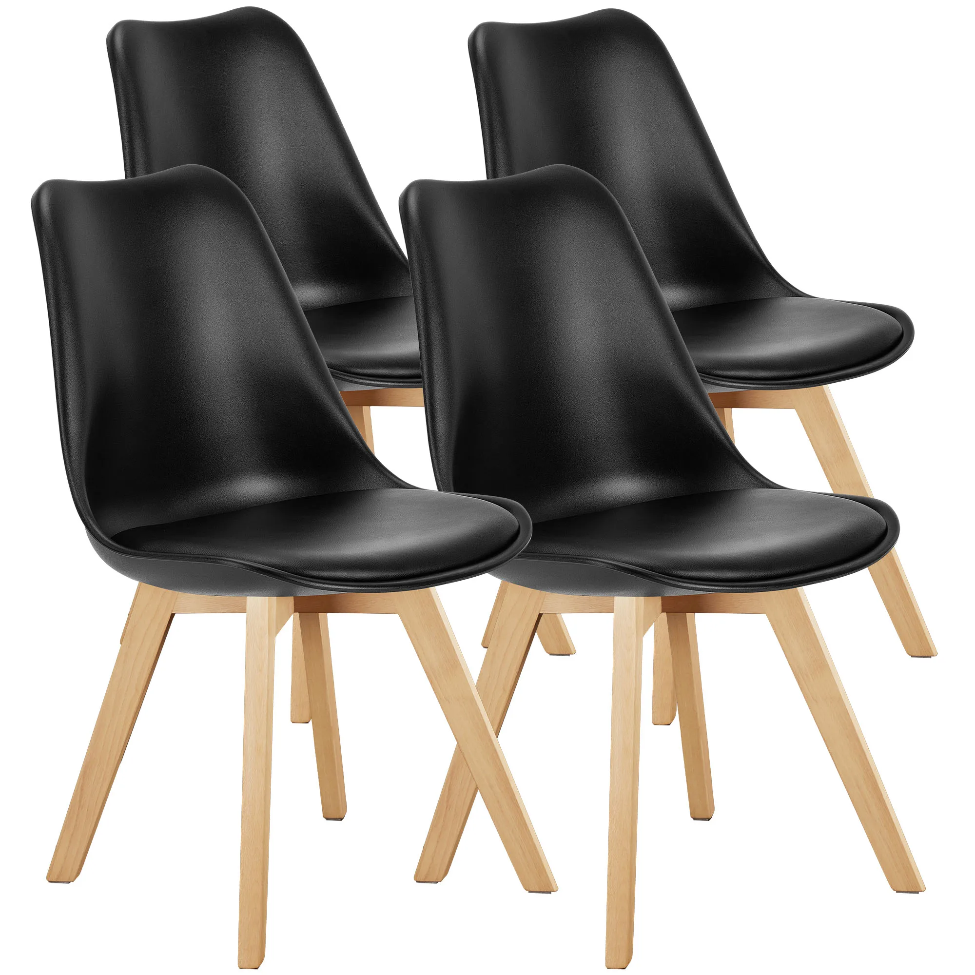 PU Leather Dining Chairs Set of 4 - Image 4