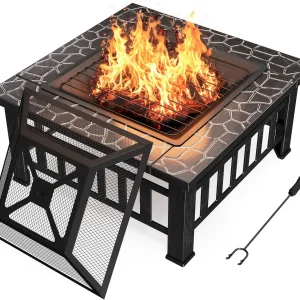32" Outdoor Fire Pit w/ waterproof cover. - Thumbnail Image 4