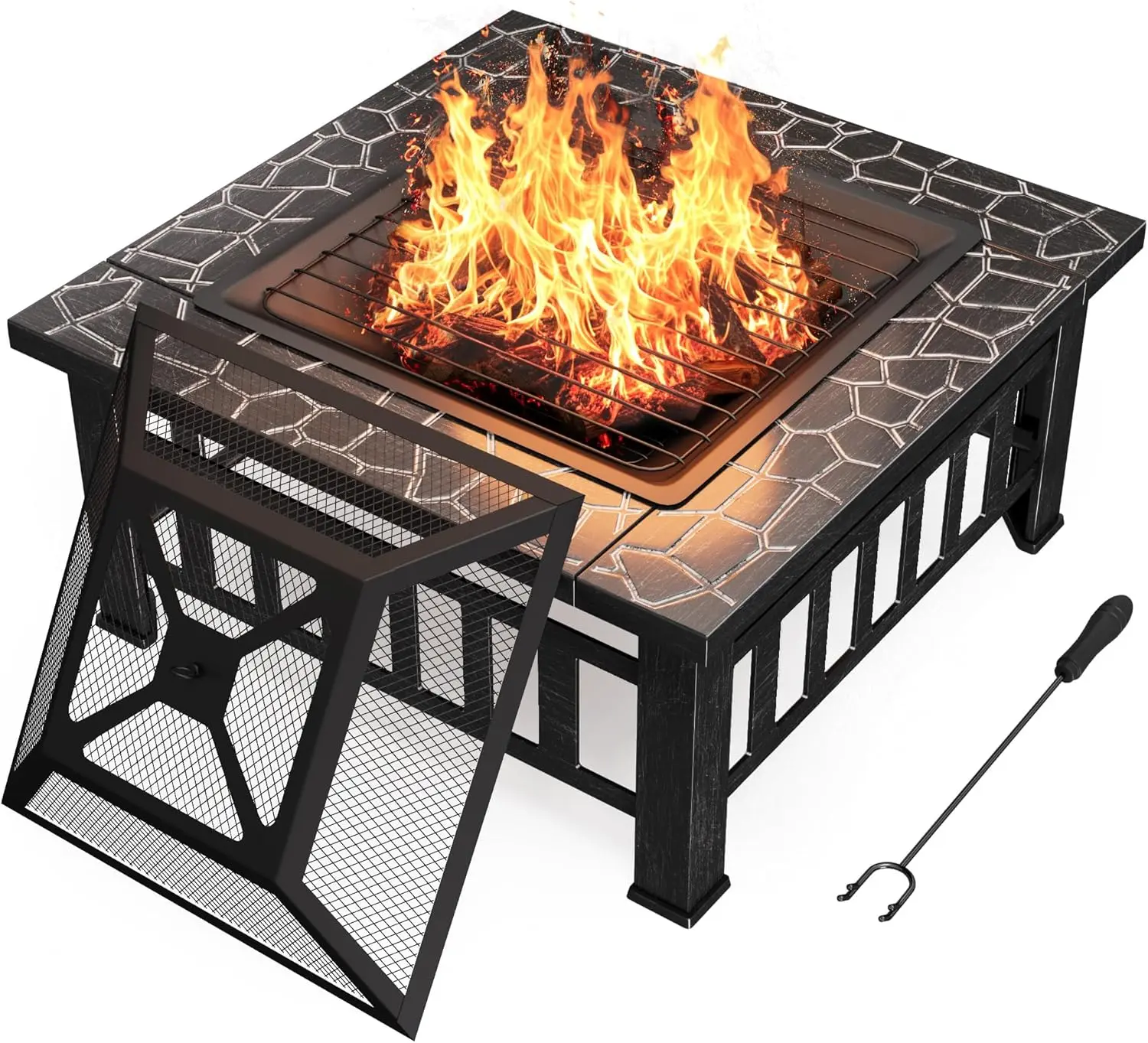 32" Outdoor Fire Pit w/ waterproof cover. - Image 4