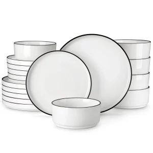 Dinner Plates Sets Black Rim