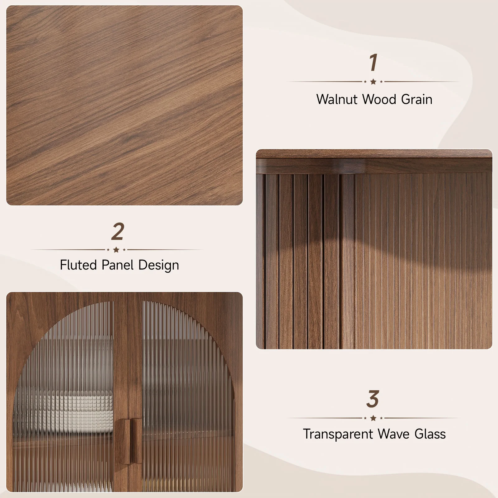 Walnut 70" Oval Dining Table w/ 2-Tier Storage Space - Image 4