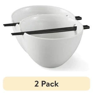 Classic White Porcelain Noodle Bowl - Thumbnail Image 4