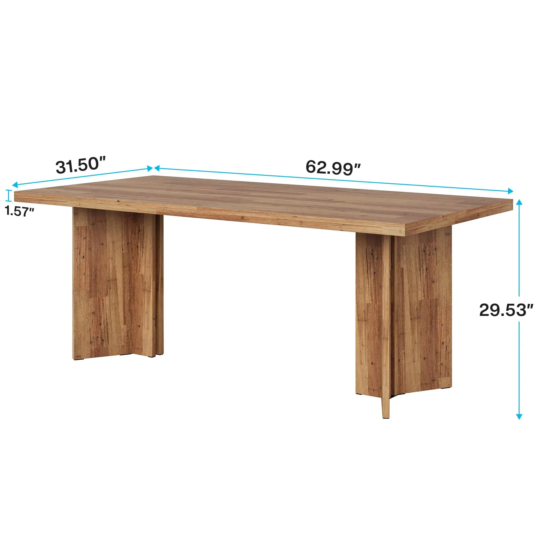 Farmhouse 63" Rectangular Dining Table - Image 2