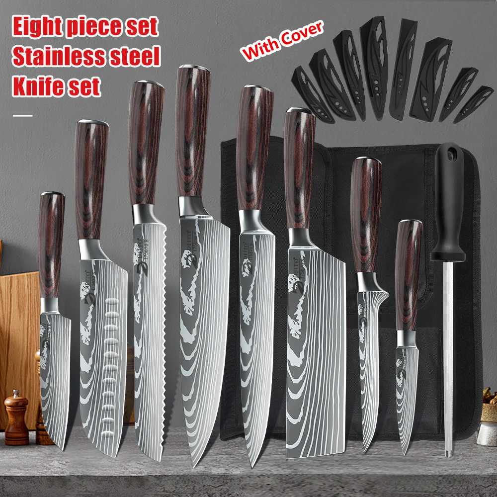 Kitchen Knife Set, Stainless Steel - Image 1