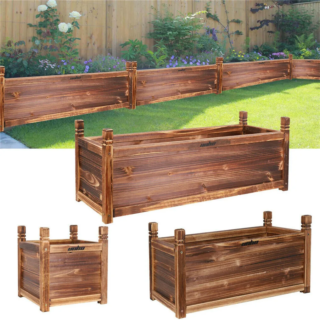 Wooden Indoor/Outdoor Raised Bed Planter. - Image 2