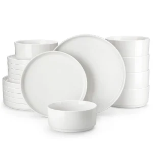 Dinner Plates Sets Black Rim - Thumbnail Image 5