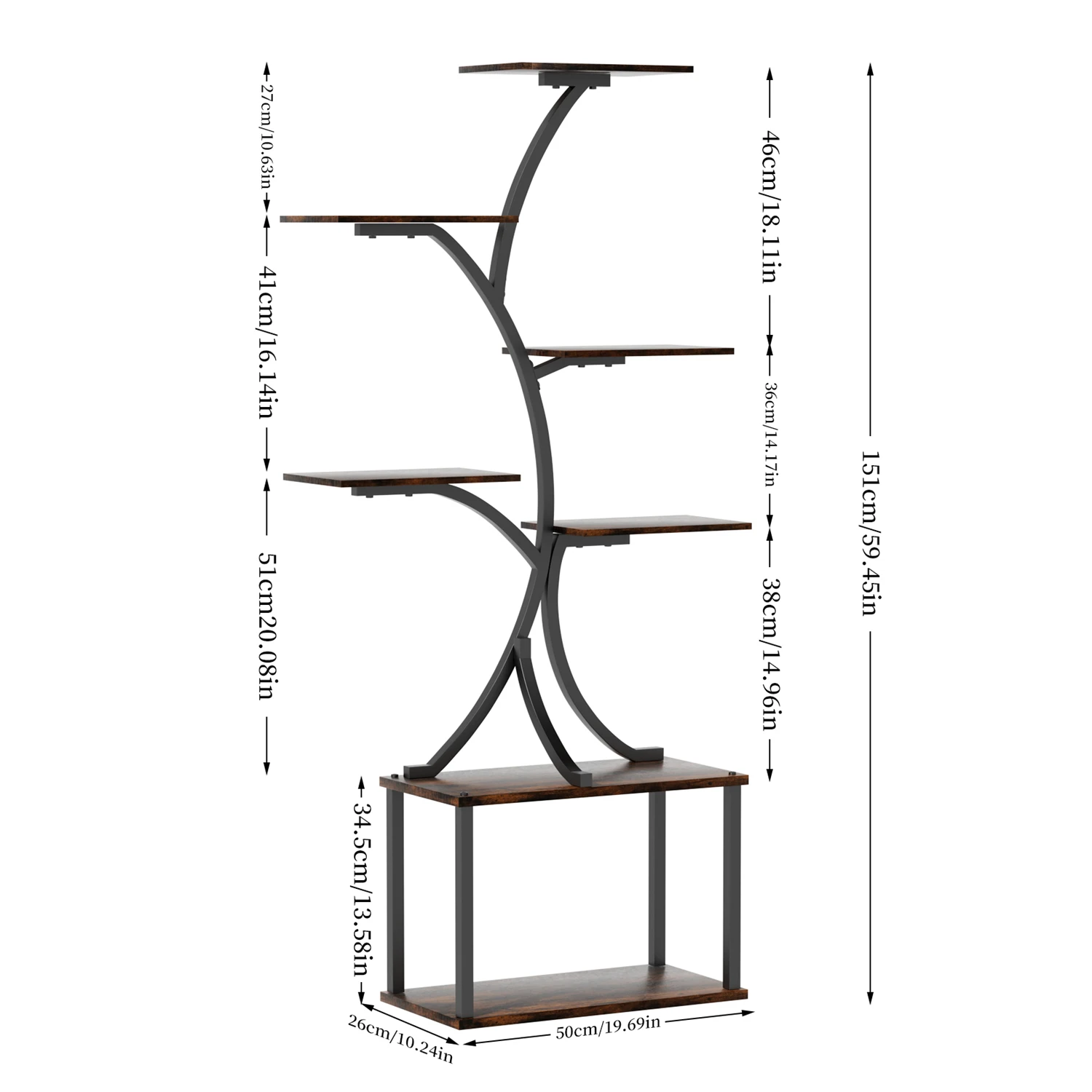 7 Tier Tree Shaped Plant Stand - Image 2