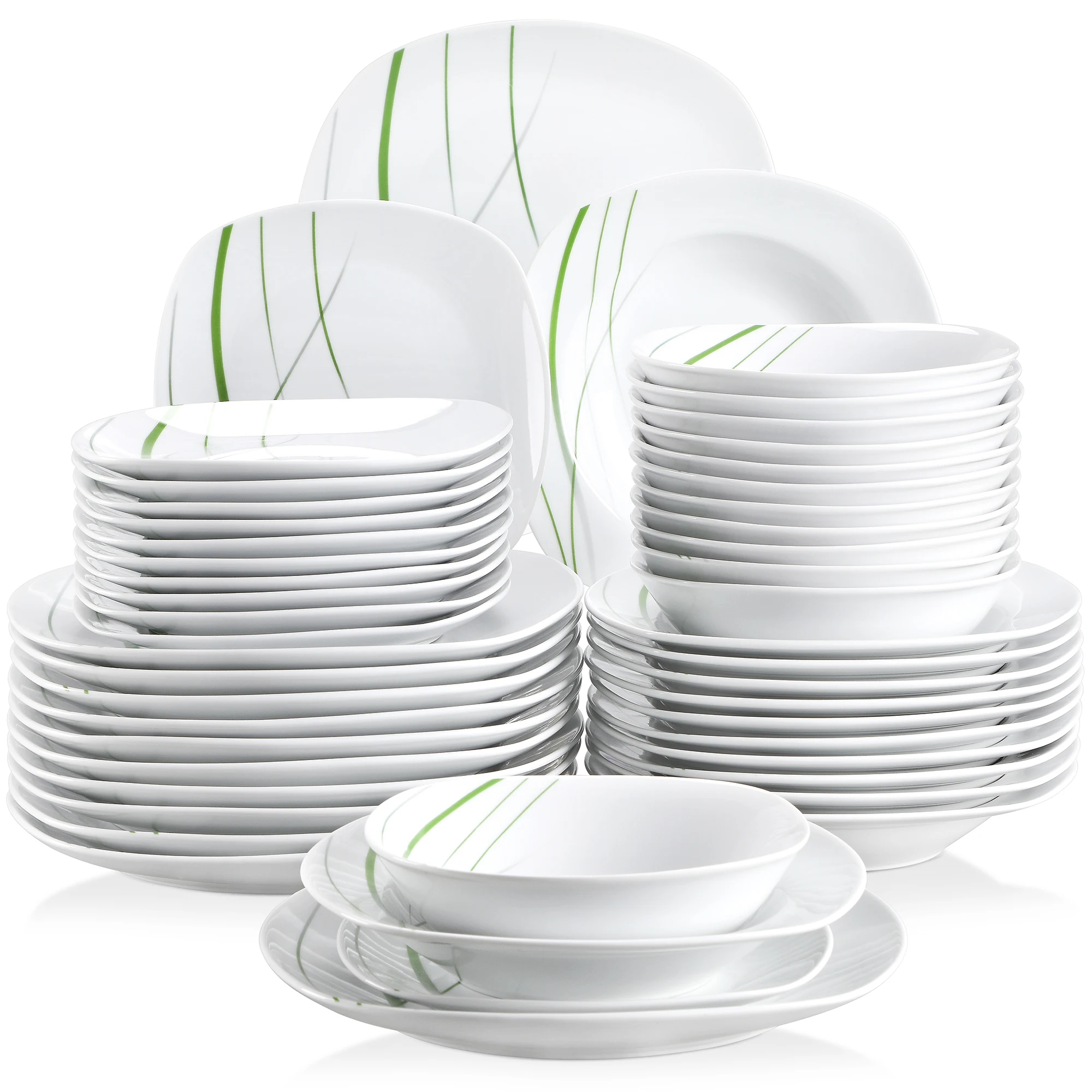 White Porcelain Ceramic Tableware Dinnerware Set - Image 2